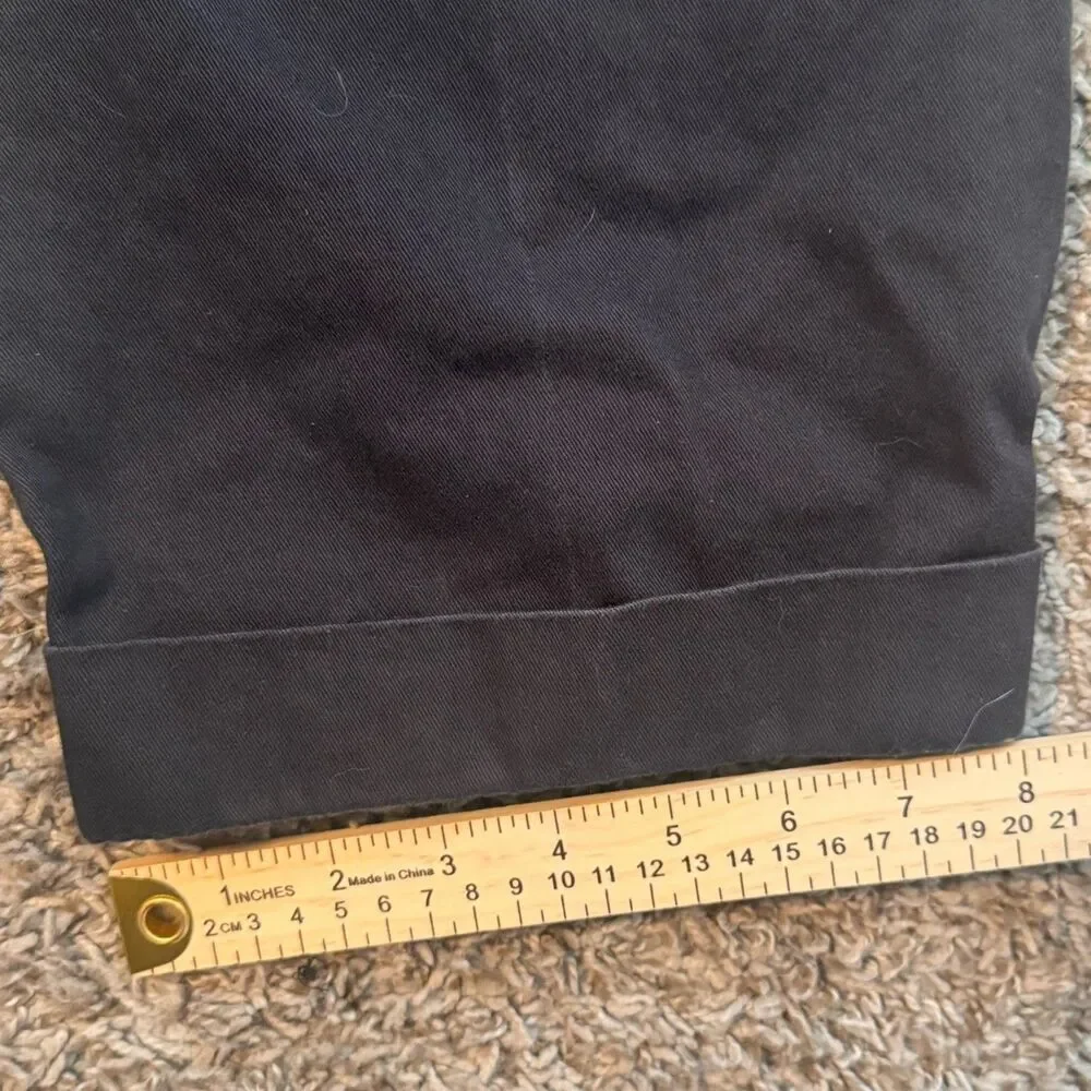 Polo Ralph Lauren Hammond Chino Men’s Black Pleated Cuffed Cotton Pants 34x30